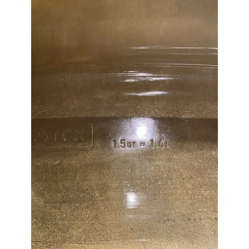 PYREX‎ 1.5Qt. Clear Glass Loaf Pan With Open Handles